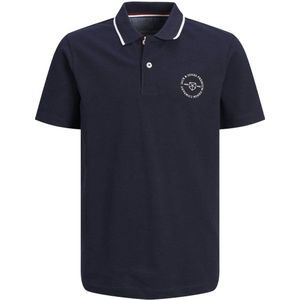 JACK & JONES JUNIOR polo JPRBLUSHIELD met printopdruk marine