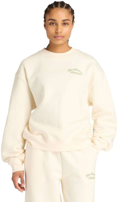 New Balance - Sweater - Ecru/Lichtgroen