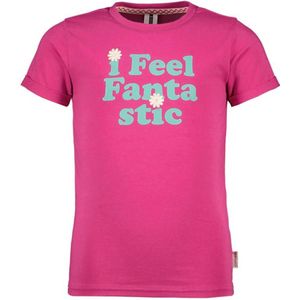 B.Nosy T-shirt met tekst fuchsia/mintgroen