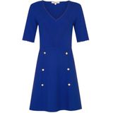 Morgan fijngebreide jurk blauw
