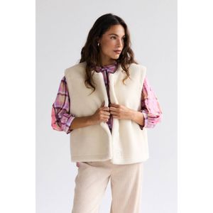 LOLALIZA suede gilet ecru