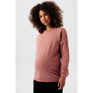Noppies zwangerschaps- en voedingssweater Lesy oudroze