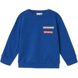 NAME IT MINI sweater NMMBANMO met backprint hardblauw