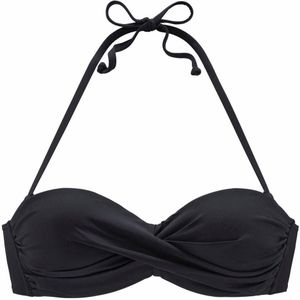 Lascana voorgevormde strapless bikinitop zwart