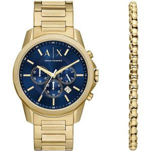 Armani Exchange horloge + armband AX7151SET Emporio Armani goudkleurig