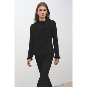 Mango tweed jasje zwart