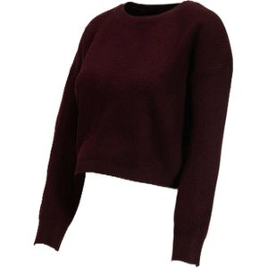 LOVE2WAIT gebreide cropped zwangerschaps trui burgundy