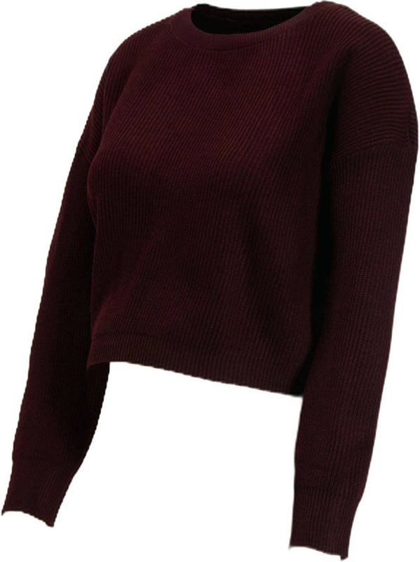 LOVE2WAIT gebreide cropped zwangerschaps trui burgundy