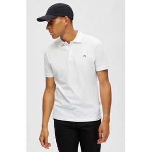 SELECTED HOMME regular fit polo SLHDANTE met logo wit