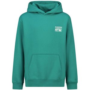 America Today hoodie met backprint groen