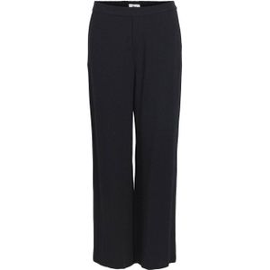 OBJECT linnen straight fit pantalon OBJSANNE zwart