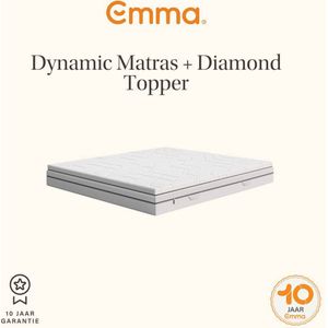 Emma Dynamic matras bundel + Diamond topper 140x200
