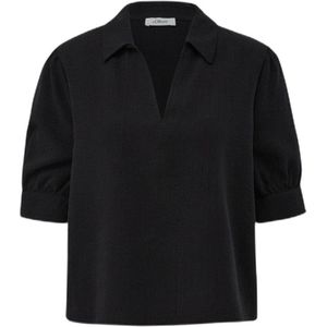 s.Oliver BLACK LABEL geweven blousetop zwart