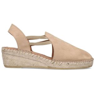 Manfield Suède Espadrilles Beige