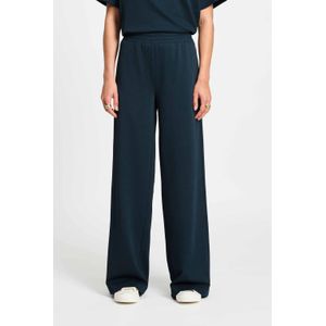POM Amsterdam wide leg regular waist pantalon donkerblauw