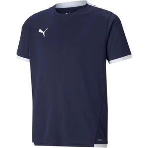 Puma junior voetbalshirt donkerblauw/wit
