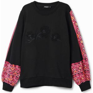 Desigual sweater zwart/roze
