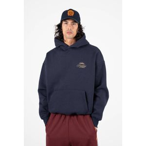 Prohibited hoodie met backprint donkerblauw