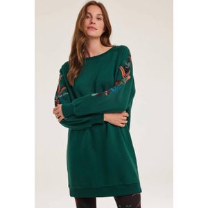 Didi gebloemde sweater donkergroen