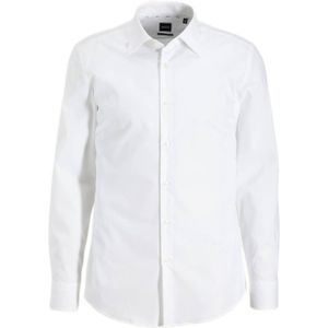 BOSS slim fit overhemd H-HANK white