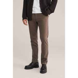 Fundamentals - Heren Slim fit chino van premium bi-stretch - Slim Fit - Kaneelbruin - Katoen - Maat: 28/30