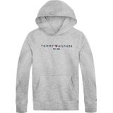 Tommy Hilfiger unisex hoodie met logo grijs melange