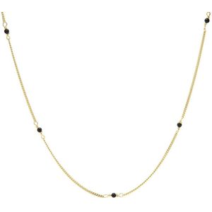 KARMA Jewelry gold plated ketting Black Onyx