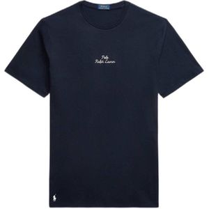 POLO Ralph Lauren Big & Tall +size Regular Fit T-shirt met Printopdruk Aviator Navy