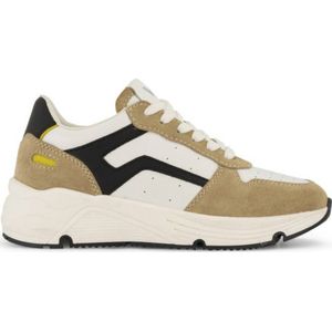 Vty leren sneakers beige/wit