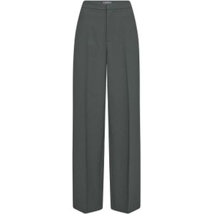 Mos Mosh straight high waist pantalon grijsgroen