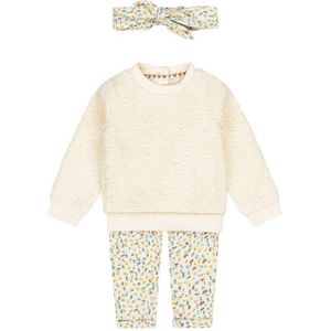 Dirkje sweater + broek + haarband ecru/multicolor