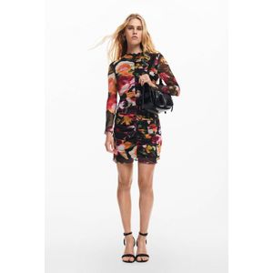 Desigual gebloemde jurk zwart/ multi