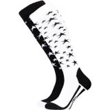 Falcon skisokken 2 paar zwart/wit ster
