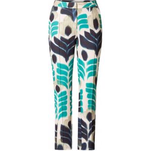 Ivy Beau slim fit pantalon met all over print blauw