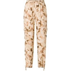 Yesta regular fit cargobroek Haroun met all over print beige/multi