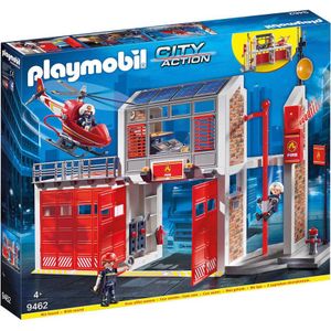 Playmobil City Action grote brandweerkazerne met helicopter