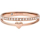 Fossil ring JF03460791 Vintage Glitz roségoudkleurig