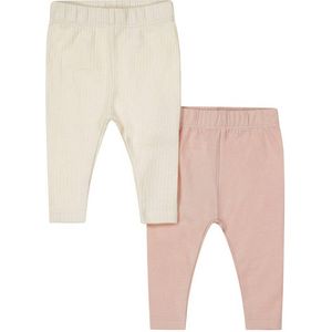 Dirkje babybroek - set van 2 roze/ecru