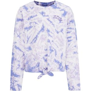 WE Fashion longsleeve met all over print lila/wit