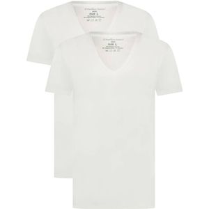 Bamboo Basics slimfit ondershirt Vigo met bamboe (set van 2) wit