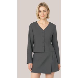 HYPEDROP cropped blazer grijs