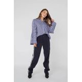 Est'seven gestreepte blouse blauw met lurex