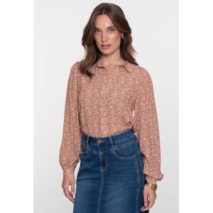 Geisha - Blouse - Grafische Print - Roze/Bruin - Dames