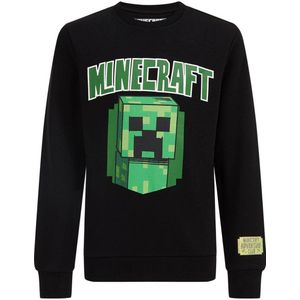 WE Fashion Minecraft sweater zwart/groen