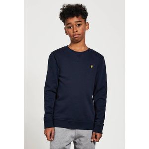 Lyle & Scott sweater met borduursels donkerblauw