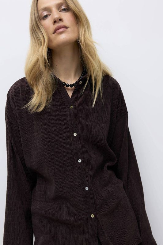 AWARE blouse donkerbruin