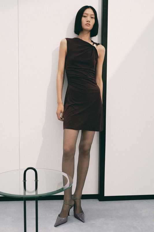 Mango mini jurk bruin