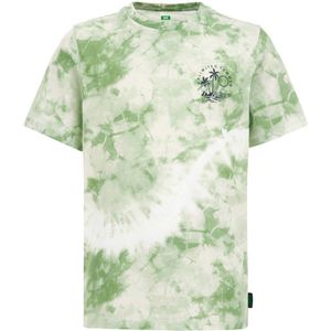 WE Fashion tie-dye T-shirt groen/wit
