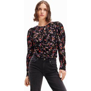 Desigual gebloemde top zwart/multi