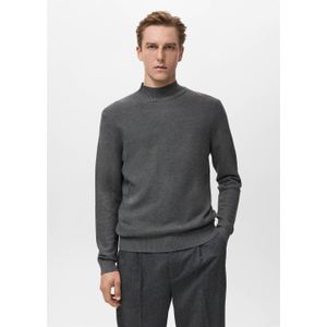 Mango Man trui gebreid grijs